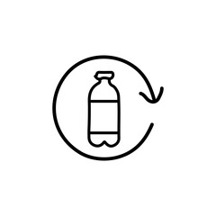 vector illustration of recycle theme element with one line style	
