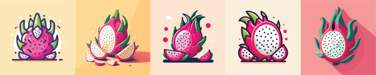 a dragon fruit vector