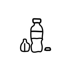 vector illustration of recycle theme element with one line style	
