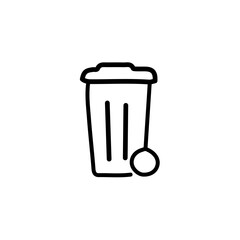 vector illustration of recycle theme element with one line style	
