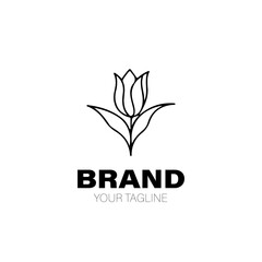 Tulip Logo. Tulip Logo Design. Tulip Logo Brand. Tulip Logo Vector Design Isolated on White Background