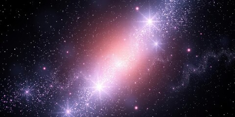 Cosmic Nebula Pink Purple Galaxy Background Stars Space
