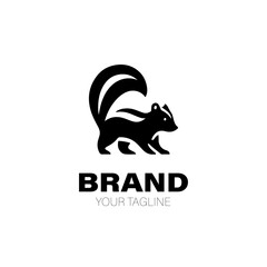 Skunk Logo. Skunk Logo Design. Skunk Logo Brand. Skunk Logo Vector Design Isolated on White Background
