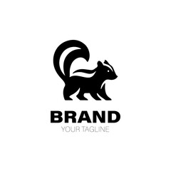 Skunk Logo. Skunk Logo Design. Skunk Logo Brand. Skunk Logo Vector Design Isolated on White Background