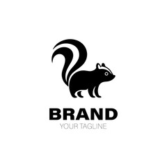 Skunk Logo. Skunk Logo Design. Skunk Logo Brand. Skunk Logo Vector Design Isolated on White Background