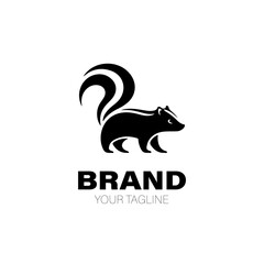 Skunk Logo. Skunk Logo Design. Skunk Logo Brand. Skunk Logo Vector Design Isolated on White Background