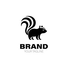 Skunk Logo. Skunk Logo Design. Skunk Logo Brand. Skunk Logo Vector Design Isolated on White Background