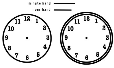 time to go★時計の文字盤と針のセット★タイムスケジュールやお子さんの時計学習