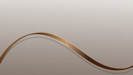 Abstract 3D luxury ribbon line elements with glowing light effect on background.