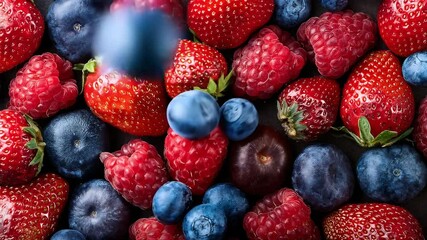 Juicy cranberry background looks delicious. - Powered by Adobe