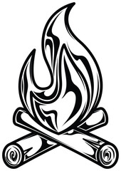 fire tattoo design vector eps