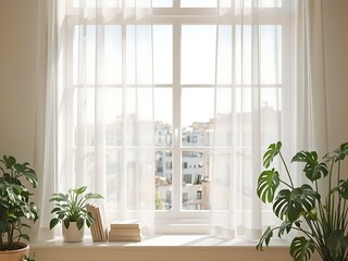 Fototapeta premium Interior and Nature Backgrounds – Modern Rooms and Outdoor Views