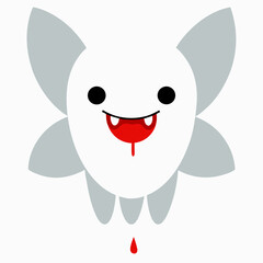 Evil Tooth Fairy Cartoon Character Vector Illustration with Simple Gradients and Dark Humor Style