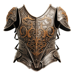metal brown corset armor transparent background