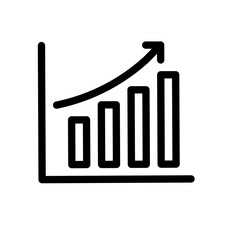 bar chart with arrow