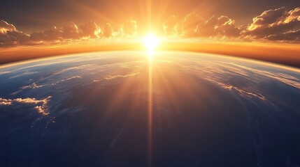 Obraz premium Sunrise over Earth