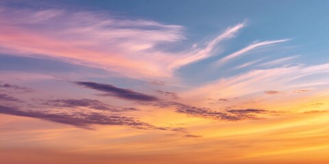 Fototapeta premium Sunset clouds in pastel hues