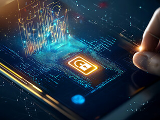 Digital security action unlocking data protection on mobile devices in a high-tech environment