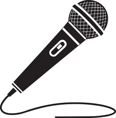 microphone vector design icon style black color design illustrator