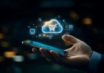 Digital shopping experience online marketplace mobile interaction virtual environment user perspective