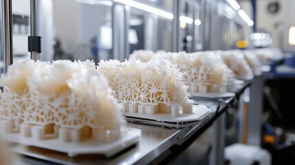 Advanced 3D Printing Technology with Intricate Structures in Factory