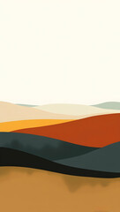 Minimalist abstract landscape painting evokes soulful, emotional calm through soft textures and desaturated hues. 