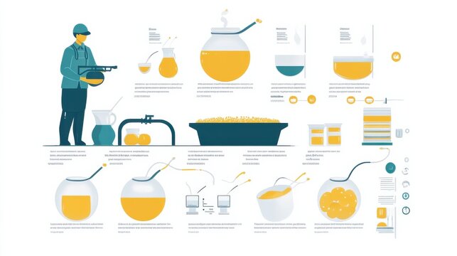 Infographic on Liquid Measurement Techniques for Cooking and Chemistry