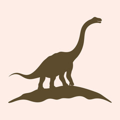 Majestic Dinosaur Silhouette Vector.
