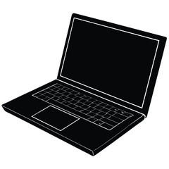 Laptop with Minimalist Design on Workspace