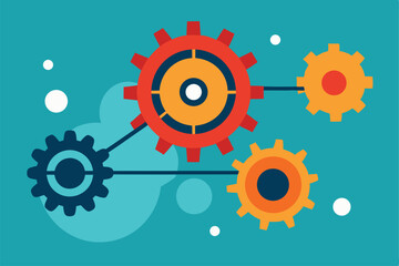 abstract background with gear wheels