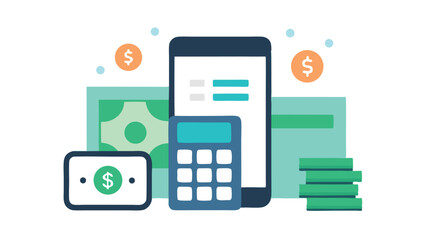 mobile phone with icons