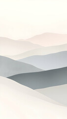 Soft abstract landscape art evokes inner stillness and emotional release through fading gradients. 