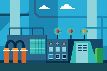 vector illustration of a factory