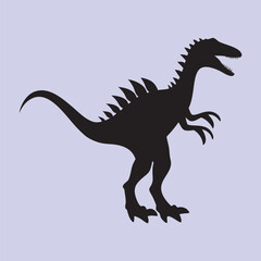 Majestic Dinosaur Silhouette Vector.