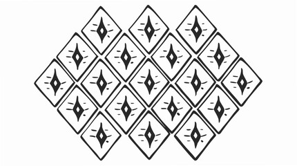 Fototapeta premium Zander Pattern Vector Art