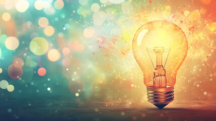 Creative light bulb concept symbolizing innovation, smart ideas, and strategic thinking&mdash;ideal for business, branding, or campaign visuals
