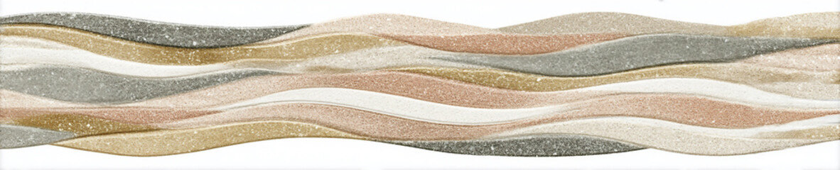 A wave patterned carpet with a brown and white color scheme