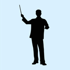 Musician Silhouette with Guitar.