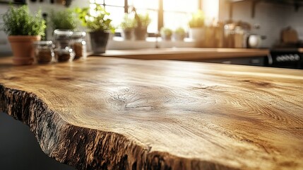 Wooden kitchen island top