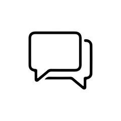 Naklejka premium Comment icon speech bubble symbol Chat message icon. Conversation, SMS, Notification, Group Chat. Chatting icon. vector illustration eps 10.