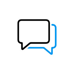 Naklejka premium Comment icon speech bubble symbol Chat message icon. Conversation, SMS, Notification, Group Chat. Chatting icon. vector illustration eps 10.