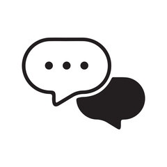 Chat icon vector isolated on background. Trendy message symbol. Online communication. Conversation, SMS, Notification, Group Chat. Chatting icon. vector illustration eps 10.