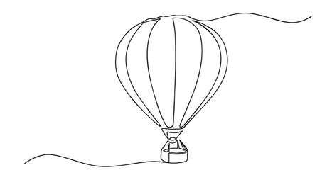 Air balloon line art