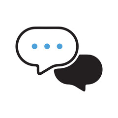 Chat icon vector isolated on background. Trendy message symbol. Online communication. Conversation, SMS, Notification, Group Chat. Chatting icon. vector illustration eps 10.