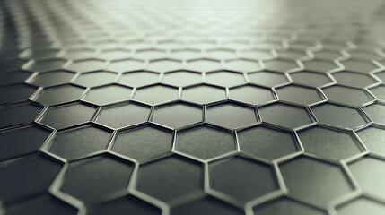 Abstract Metallic Hexagonal Pattern Background