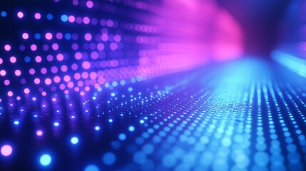 Abstract Geometric Motion Background with Blue and Purple Dots