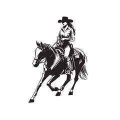 Cowgirl Vector art.
