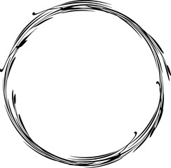 Hand Drawn Circle Frame Vector
