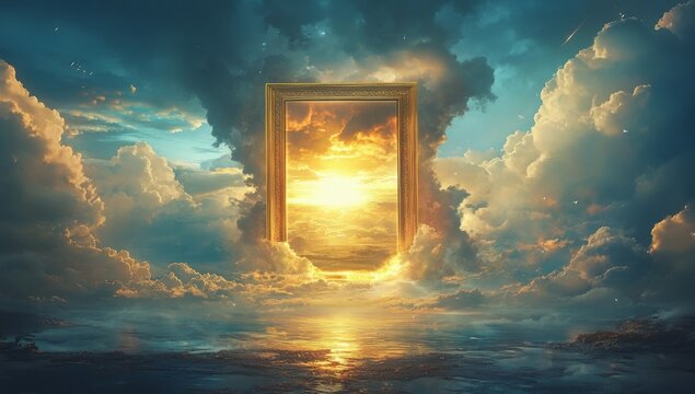 Golden portal to another world