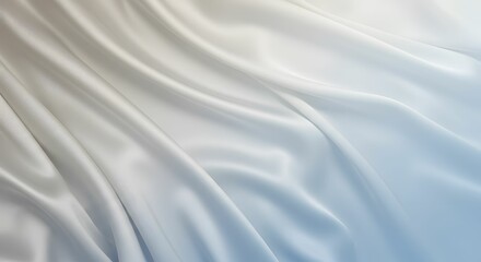 Naklejka premium Elegant Draped Fabric Texture Soft, Smooth, and Luxurious White and Blue Silk